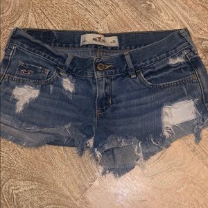 Hollister denim blue jean shorts size 3